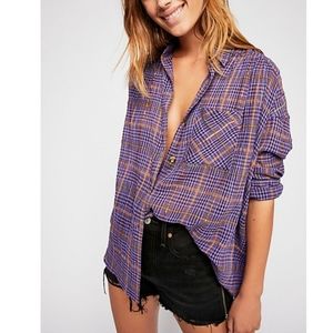Free people break my stride buttondown shirt